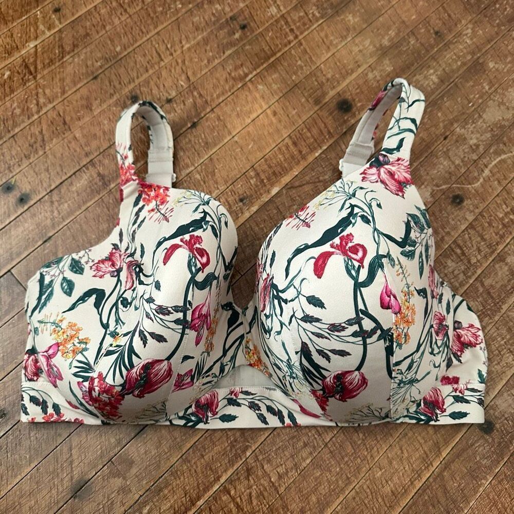 Cacique floral lightly lined full coverage 38DDD bra